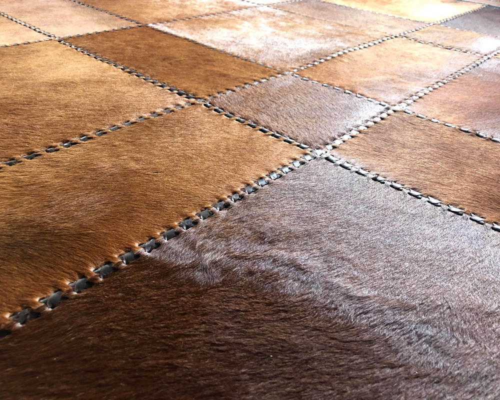 Cowhide patchwork rug 160 x 200 cm EtnoDesign.se Unique & Handmade