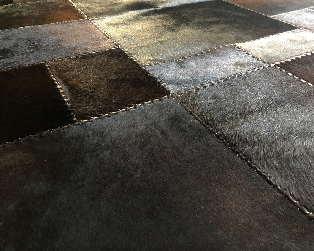 Tapis en peau de vache Patchwork 200 x 300 cm - - Unique & Handmade