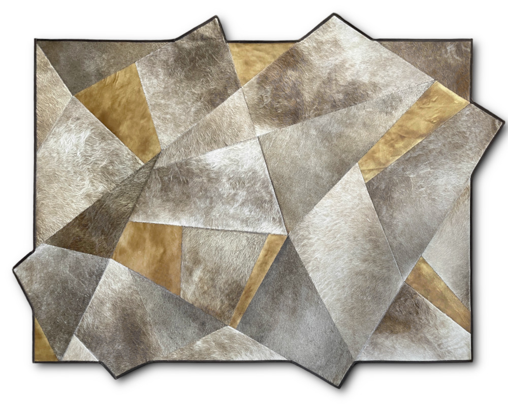 Lädermatta Patchwork 160 x 220 cm