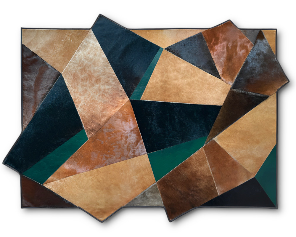 Lädermatta Patchwork 160 x 220 cm