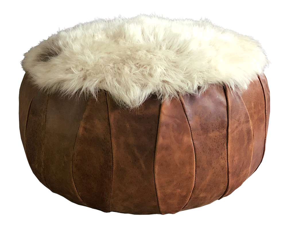 Leder & Pelz Pouf Vintage EtnoDesign.se Unique & Handmade