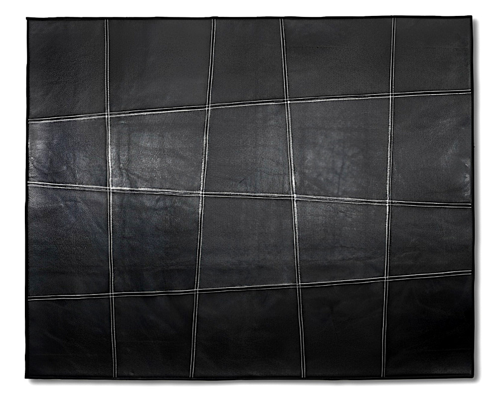 Lädermatta svart 140 x 200 cm