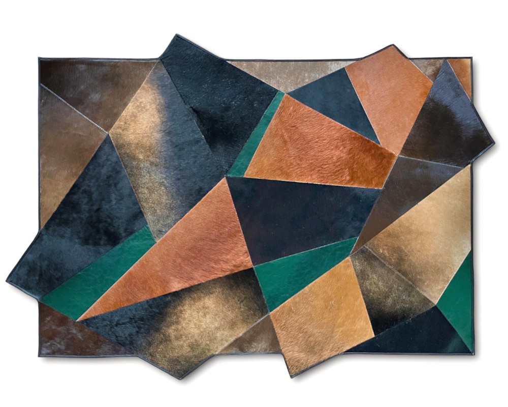 Lädermatta Patchwork 160 x 220 cm