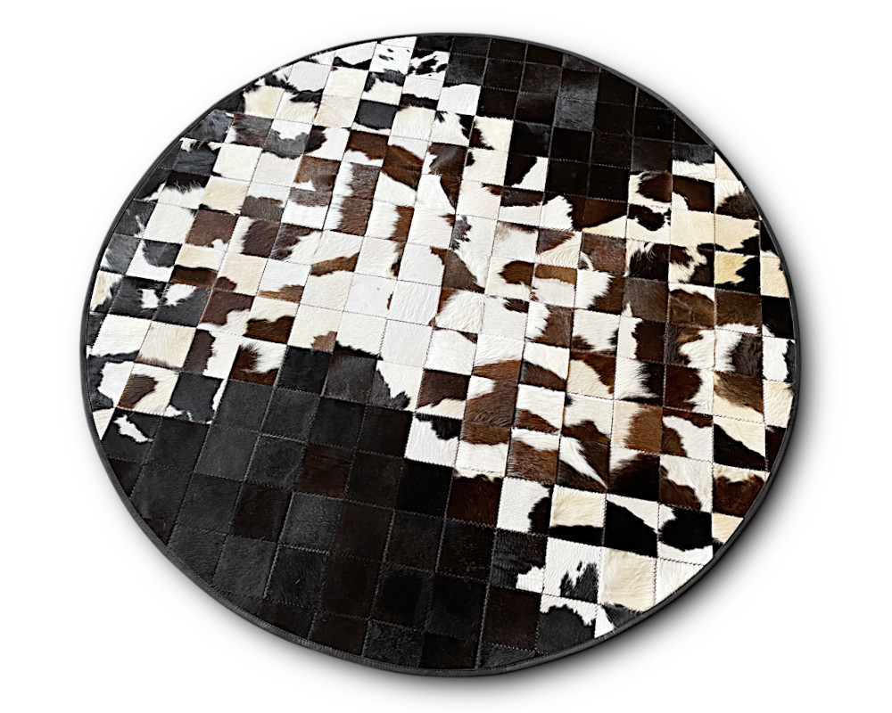 Rund matta kohud Mosaic Ø 160 cm