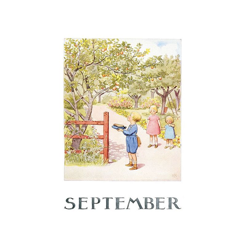 Vykort Månadsbilder Elsa Beskow       Välj månad - 3