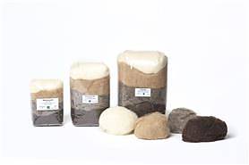 Kardad ull i blandade jordfärger 50 g