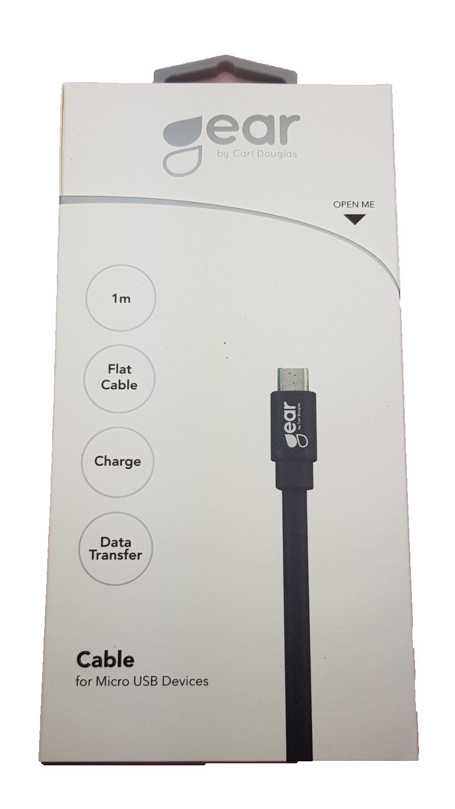 GEAR  Micro USB kabel 1m.
