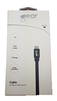 GEAR  Micro USB kabel 1m.