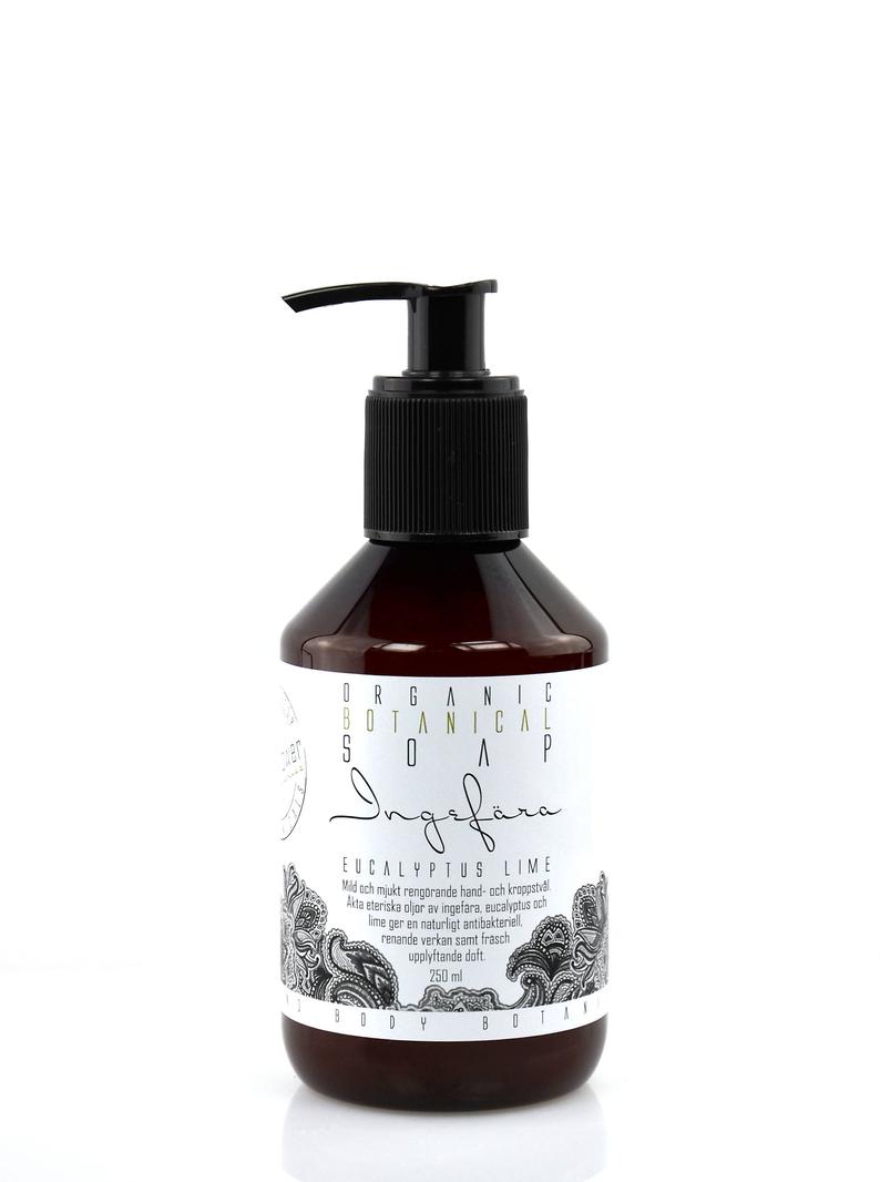 Ingefära, Eucalptys & Lime Flytande Tvål 250ml Kaliflower Organics