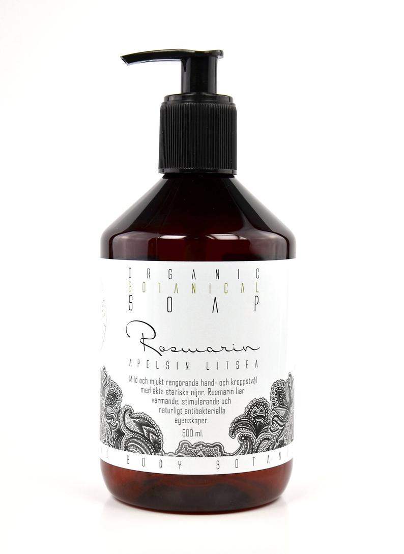 Rosmarin, Apelsin & Litsea Flytande Tvål 500ml Kaliflower Organics