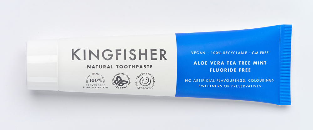 Tandkräm Aloe vera tea tree & Mint flourfri Kingfisher