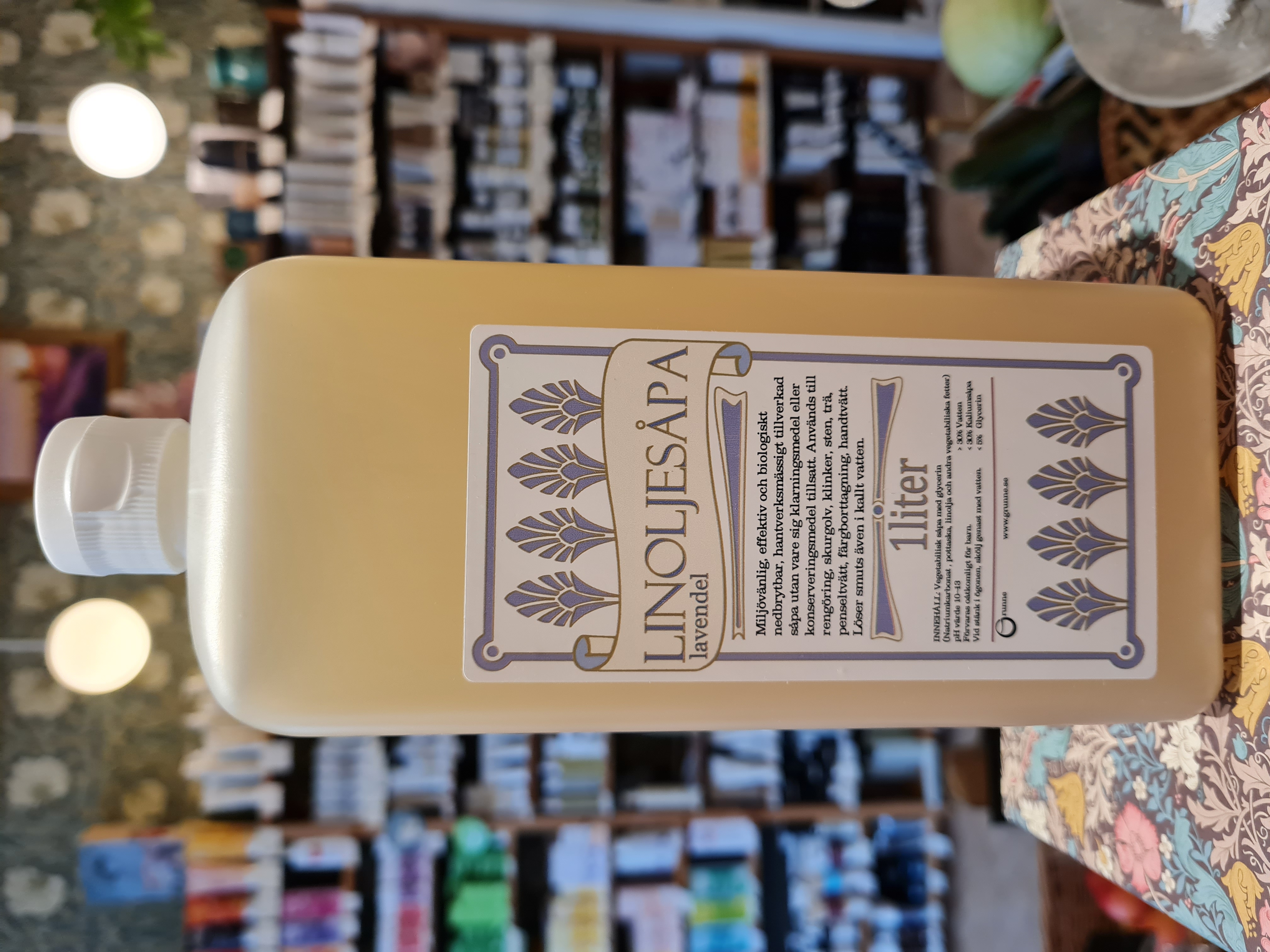 Linoljesåpa lavendel 1 liter Grunne
