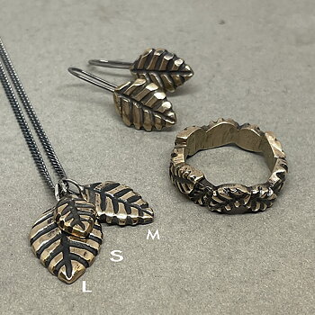 Necklace BJÖRK recycled bronze SET