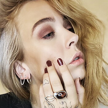 Silver earring dubble