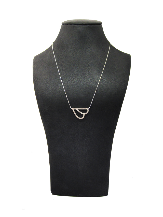 Halsband silver LEAFY 