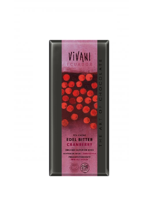 Chokladkaka  Mörk Tranbär 70% 100g