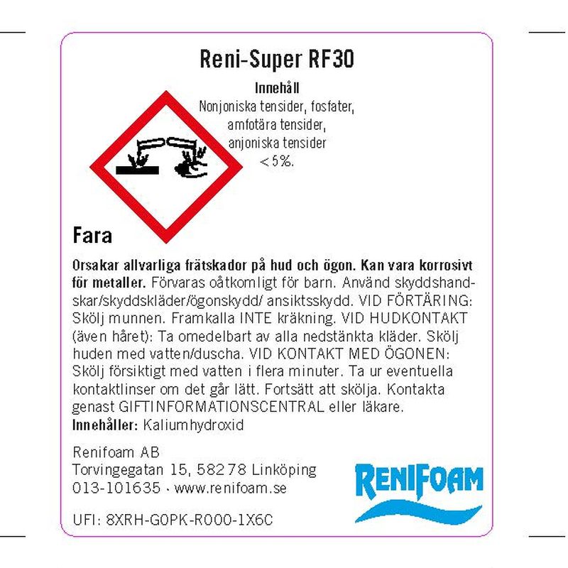 Märkningsetikett Reni- Super RF30