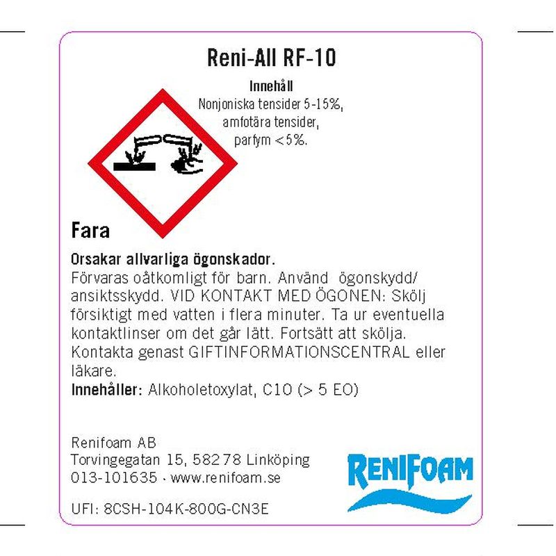 Märkningsetikett Reni- all RF10