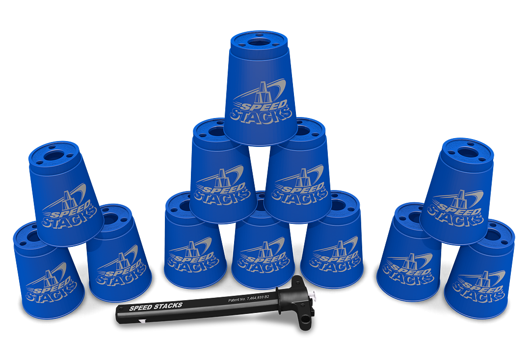Speed stacks / Speedstackingset med 12 koppar Blå SKOLSPORT® Sverige