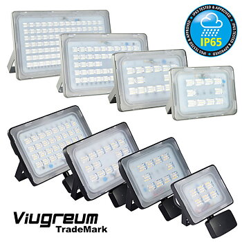 240 Volt kraftfull utomhus LED strålkastare frostad frontglas valbar 10W upp till 250W. Valbar med och utan rörelsesensor klass A++