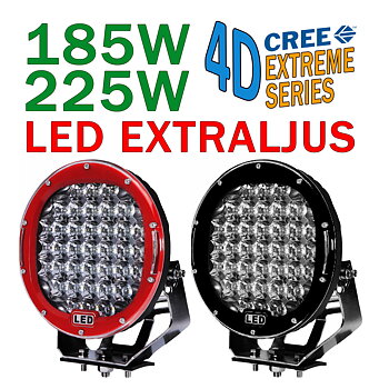 185W eller 225W LED extraljus CREE Extreme Series E-märkt 9-32V
