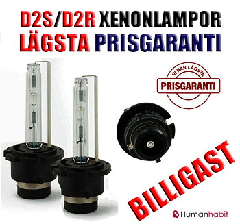 2pack D2S eller D2R xenonlampor till fabriksmonterat Xenon halvljus
