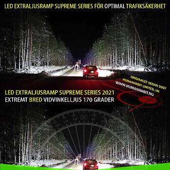 Supreme Series 7D LED extraljusramp 4-radig vidvinkel 9-32V