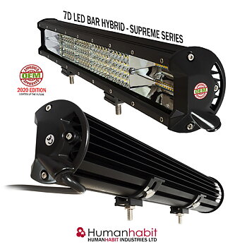 Supreme Series 7D LED extraljusramp 4-radig vidvinkel 9-32V