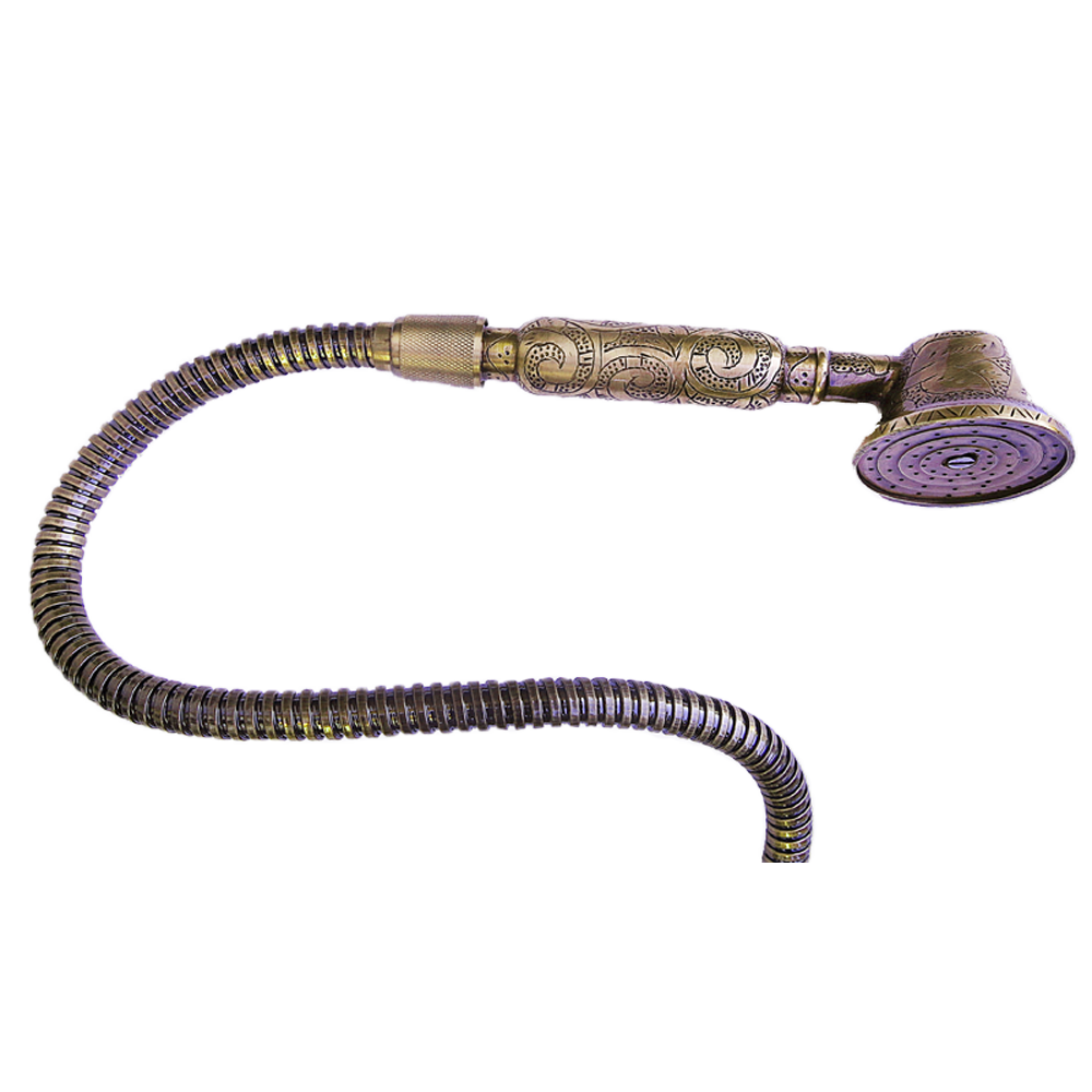 BRASS PATINA RAIN SHOWER-engraved - 2