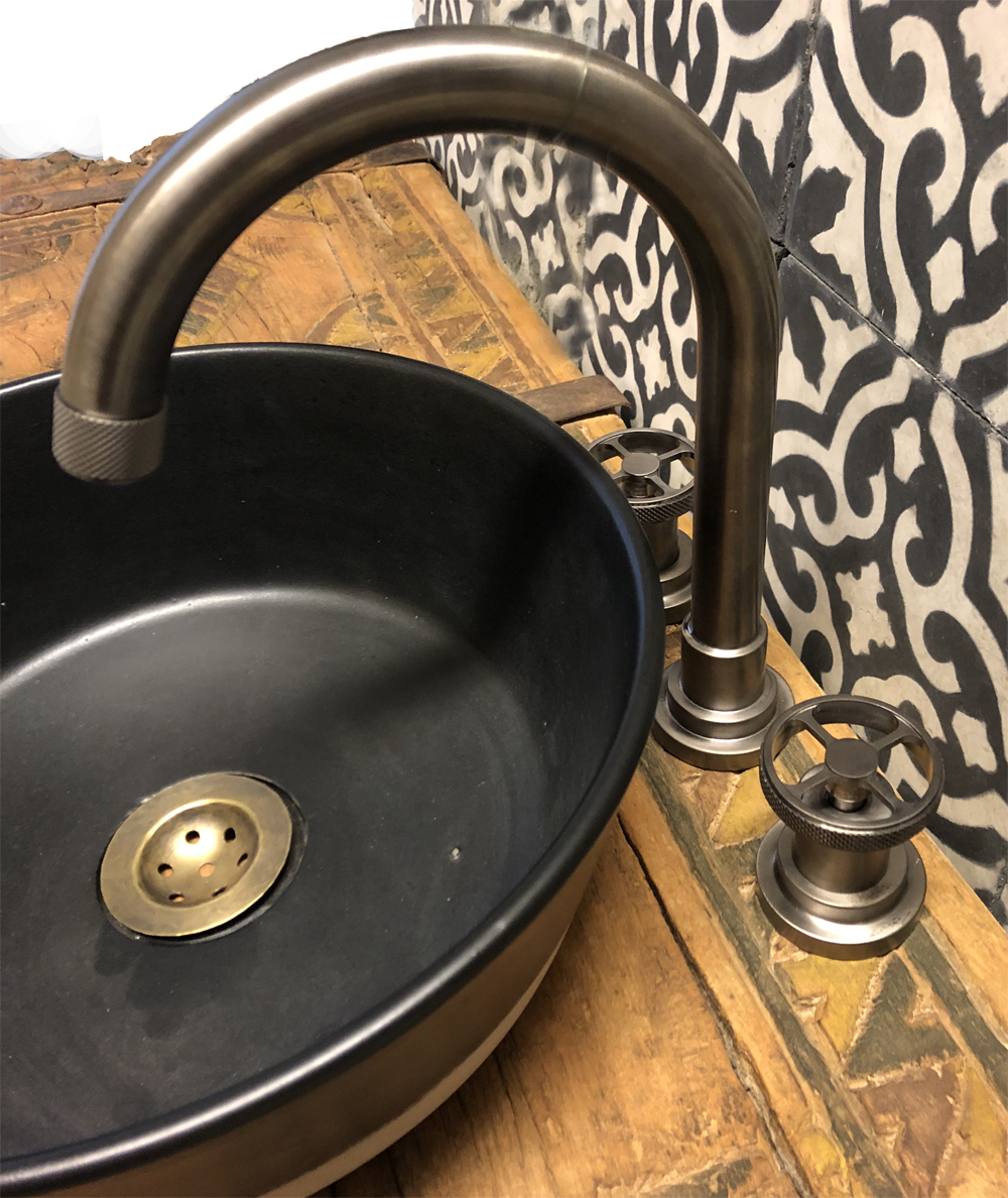 Moroccan wash basin - Clay-matt black - 3