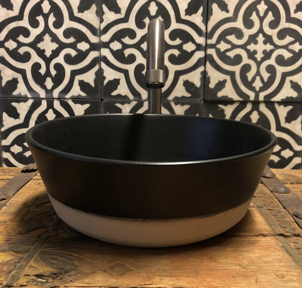 Moroccan wash basin - Clay-matt black - 2