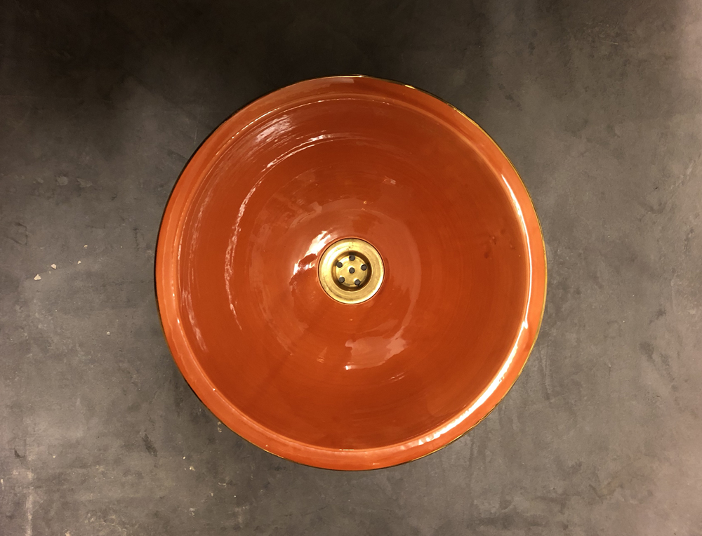 Marsala gold- enfärgat med guldkant