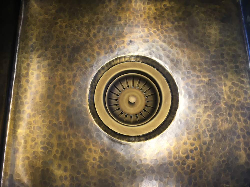DOUBLE KITCHEN SINK SYMMETRIC-brass patina - 3