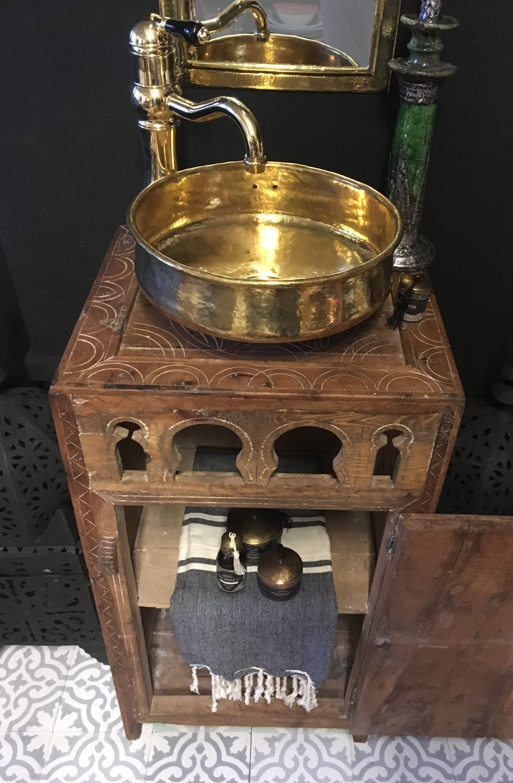 Handfat mässing fristående  Ny modell - 6