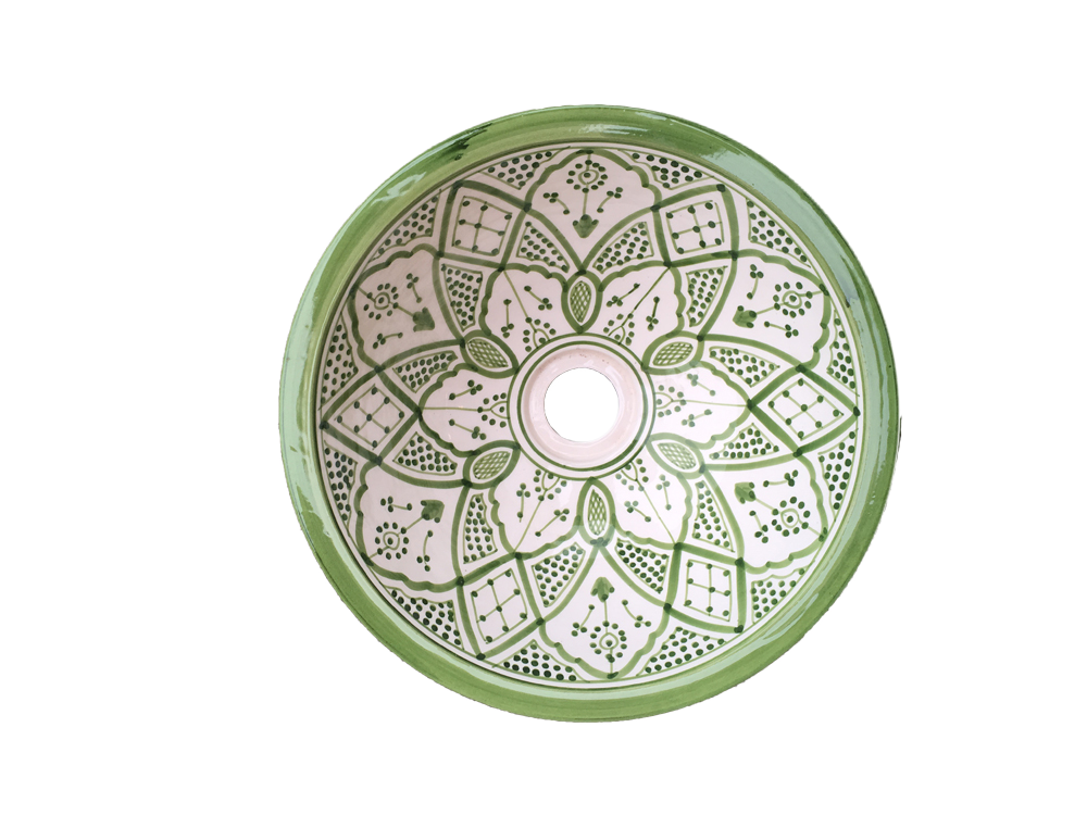Marockanska keramikhandfat classic green