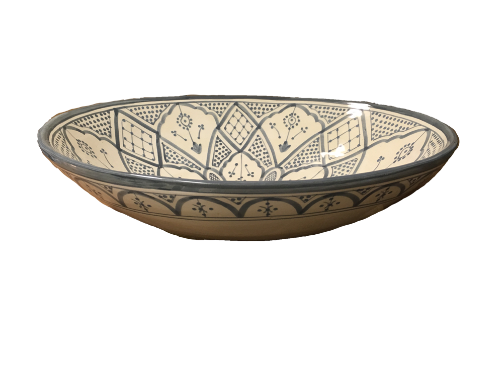 Marockanskt handfat oval classic ashblue - 2