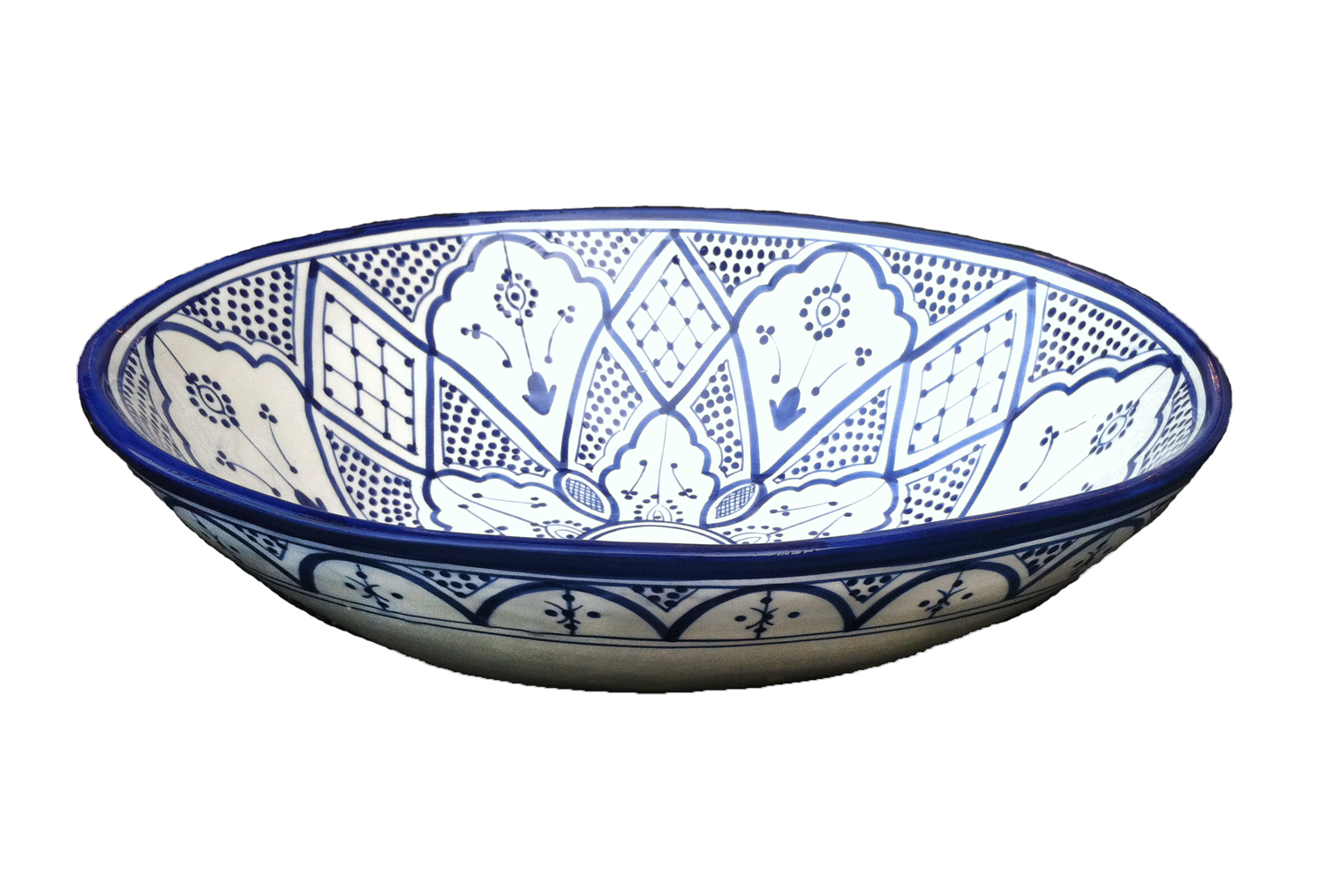 Marockanskt handfat oval classic blue - 2