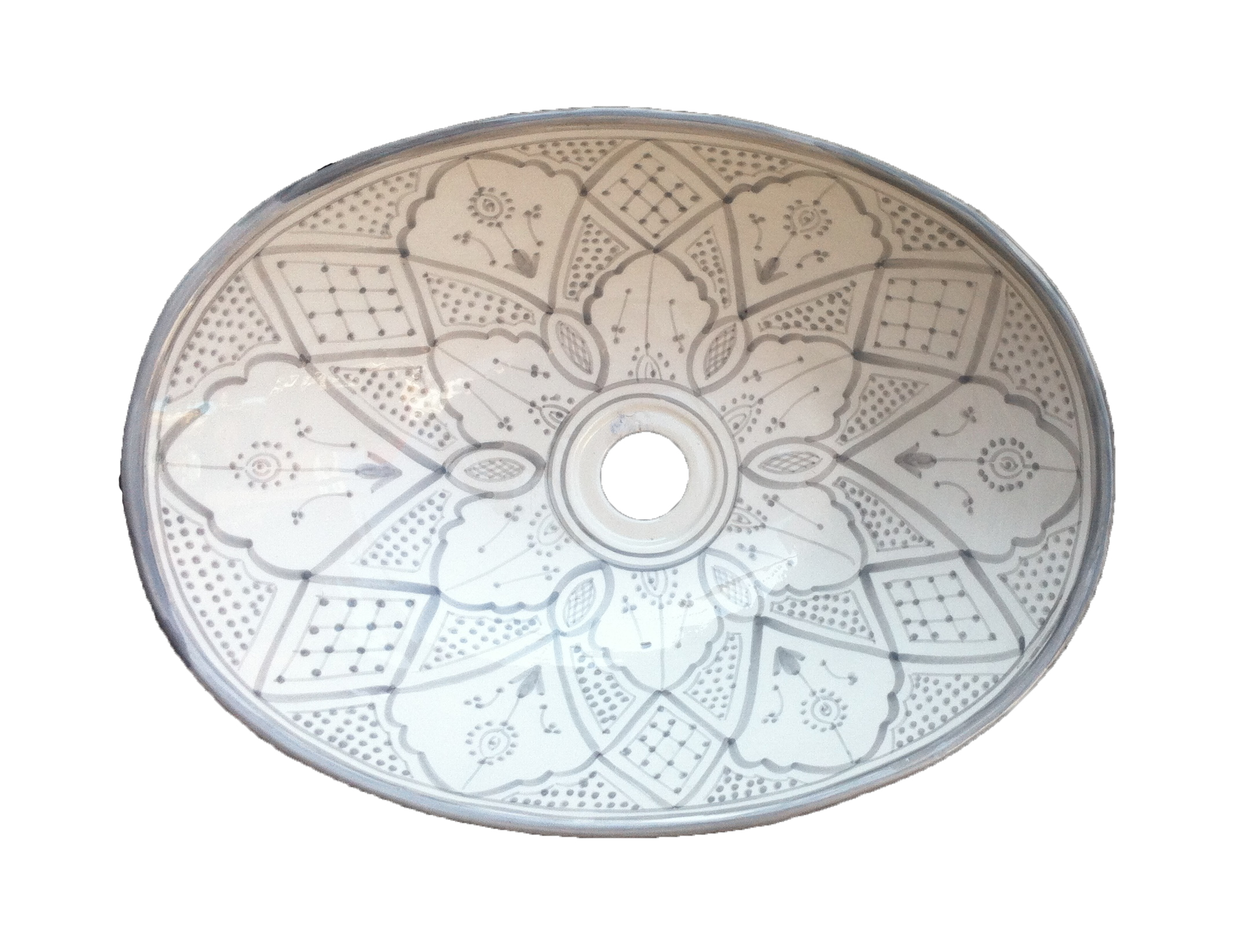 Marockanskt handfat oval classic grey - 2
