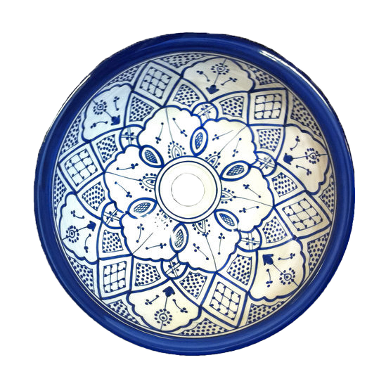 Marockanskt handfat classic blue