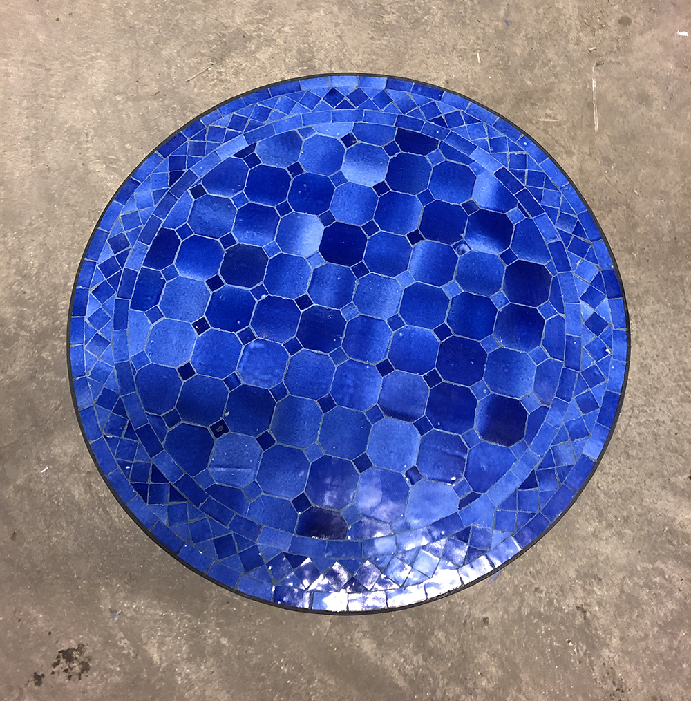 Mosaikbord  -koboltblå-60
