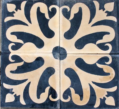 Marockanska kakelplattor tamila black and beige