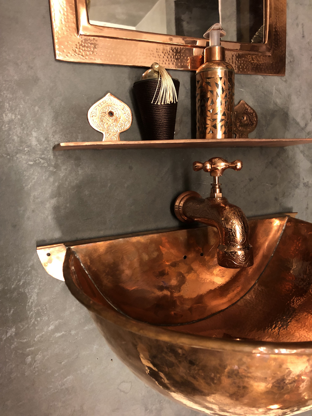 Copper basin wall hung - 5