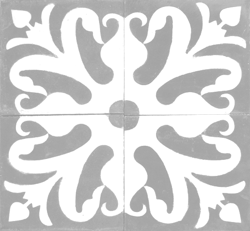 Marockanska kakelplattor tamila gray and white