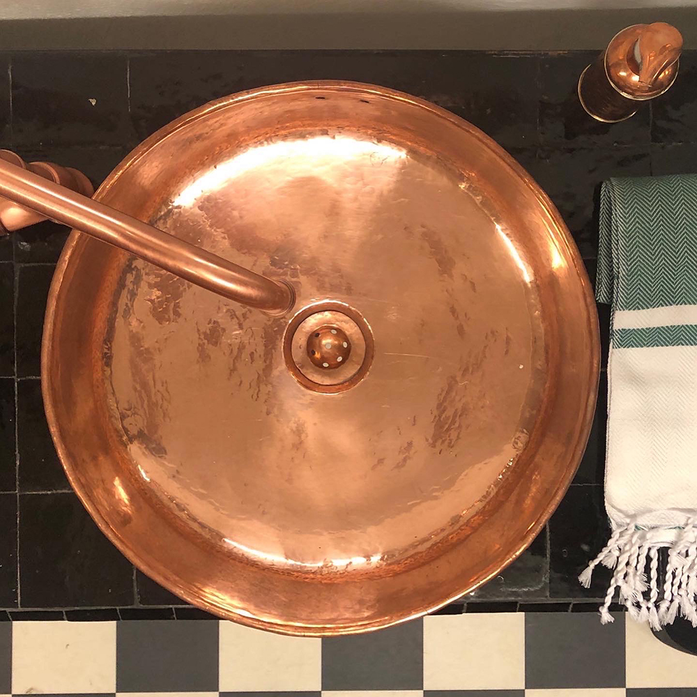  Handfat koppar fristående - hög modell - 3