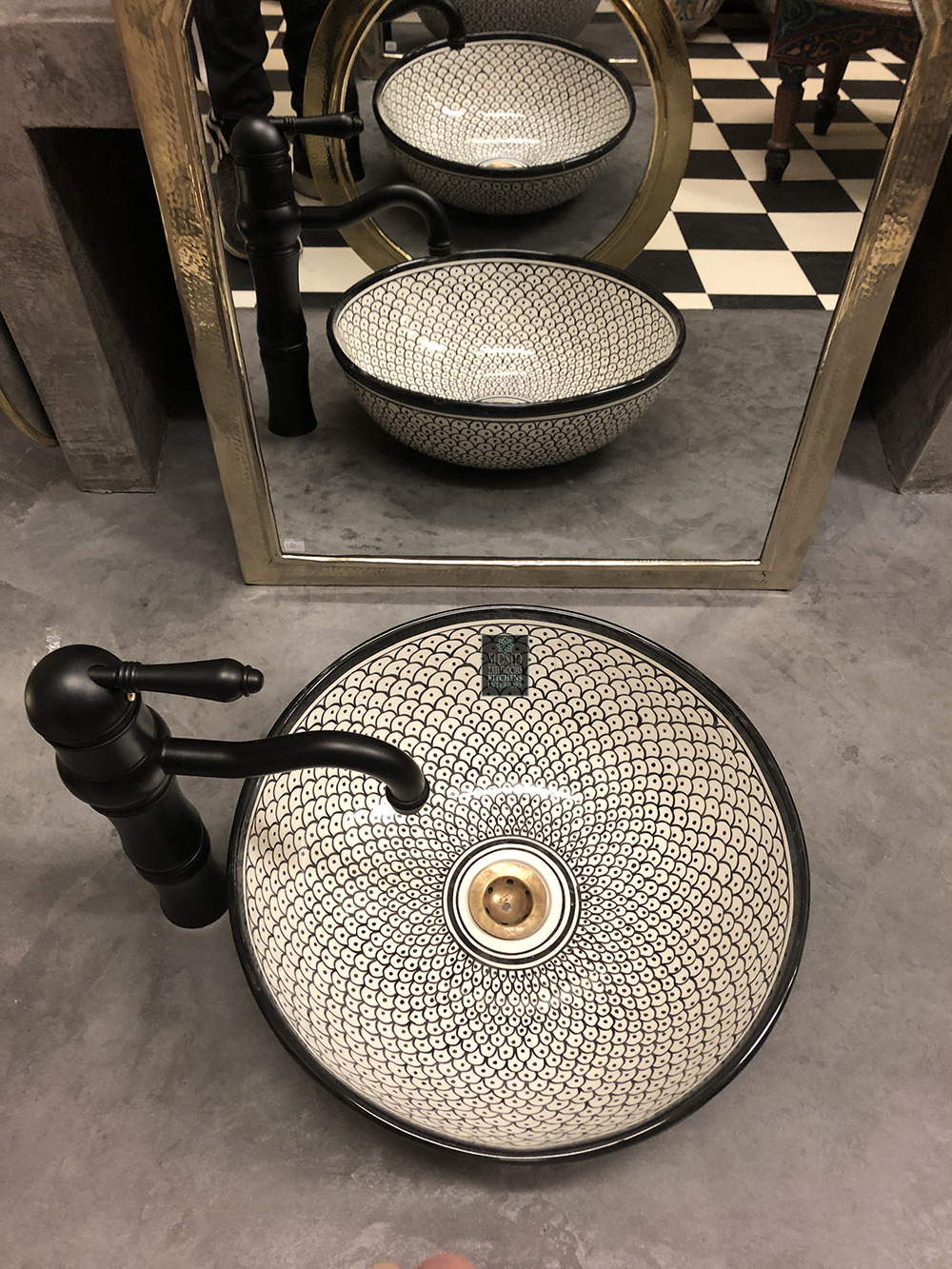 MOROCCAN CERAMIC BASIN-Khel b/w-special edition - 3