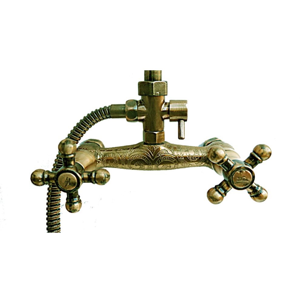 BRASS RAIN SHOWER- engraved