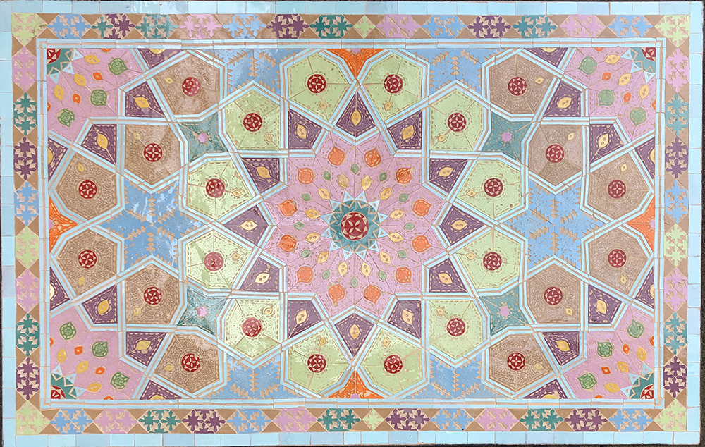 Mosaikbord unikt exemplar- 110x70cm