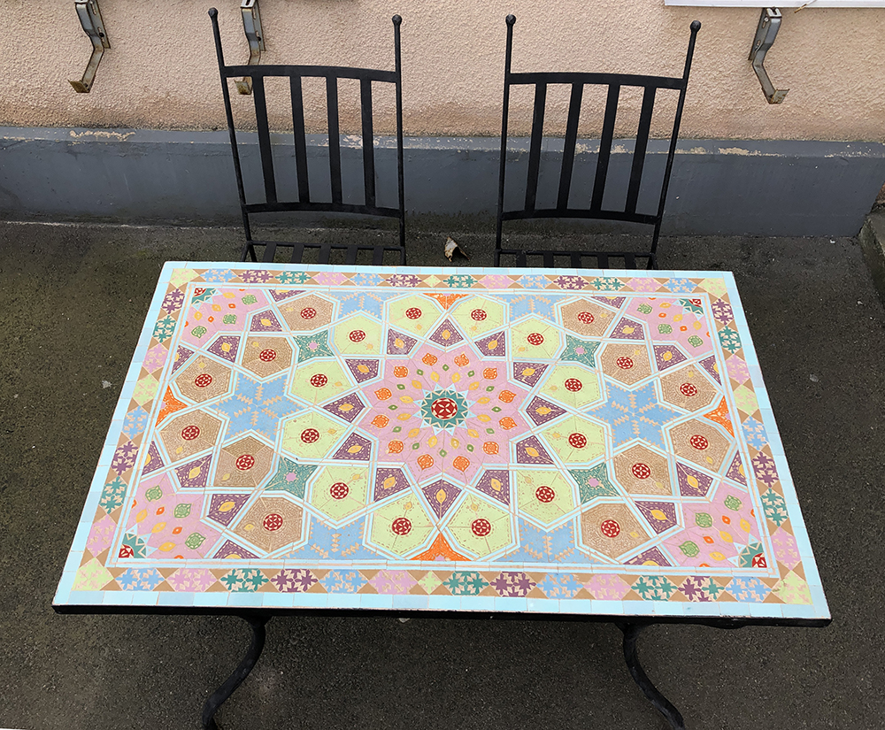 Mosaikbord unikt exemplar- 110x70cm - 2