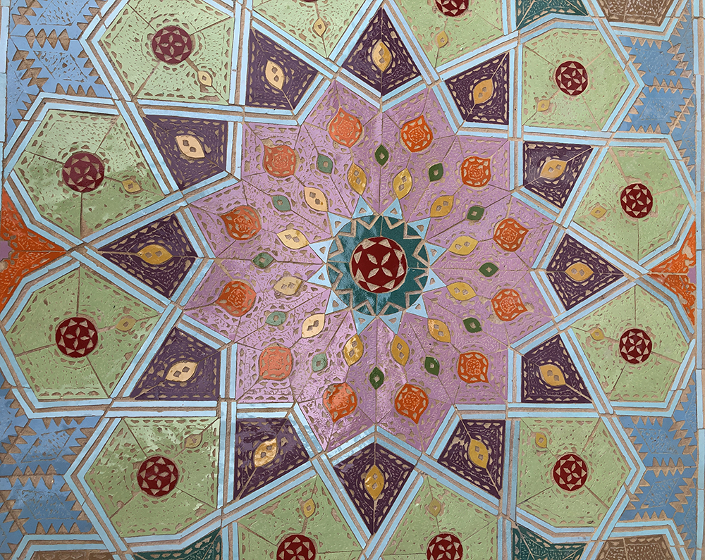 Mosaikbord unikt exemplar- 110x70cm - 4