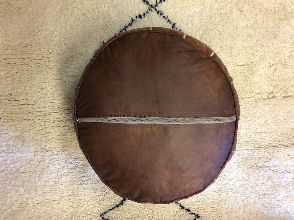 POUF LEATHER- VINTAGE NATUR - 3